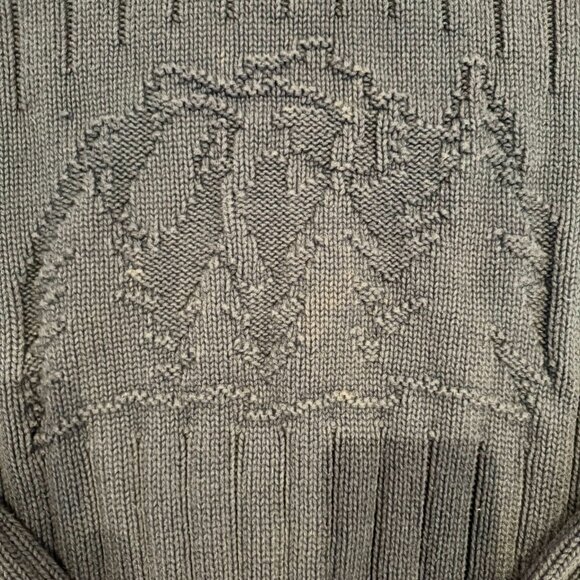 Eddie Bauer Vintage Mountain Sweater XL Blue Red Knit - Picture 2 of 4